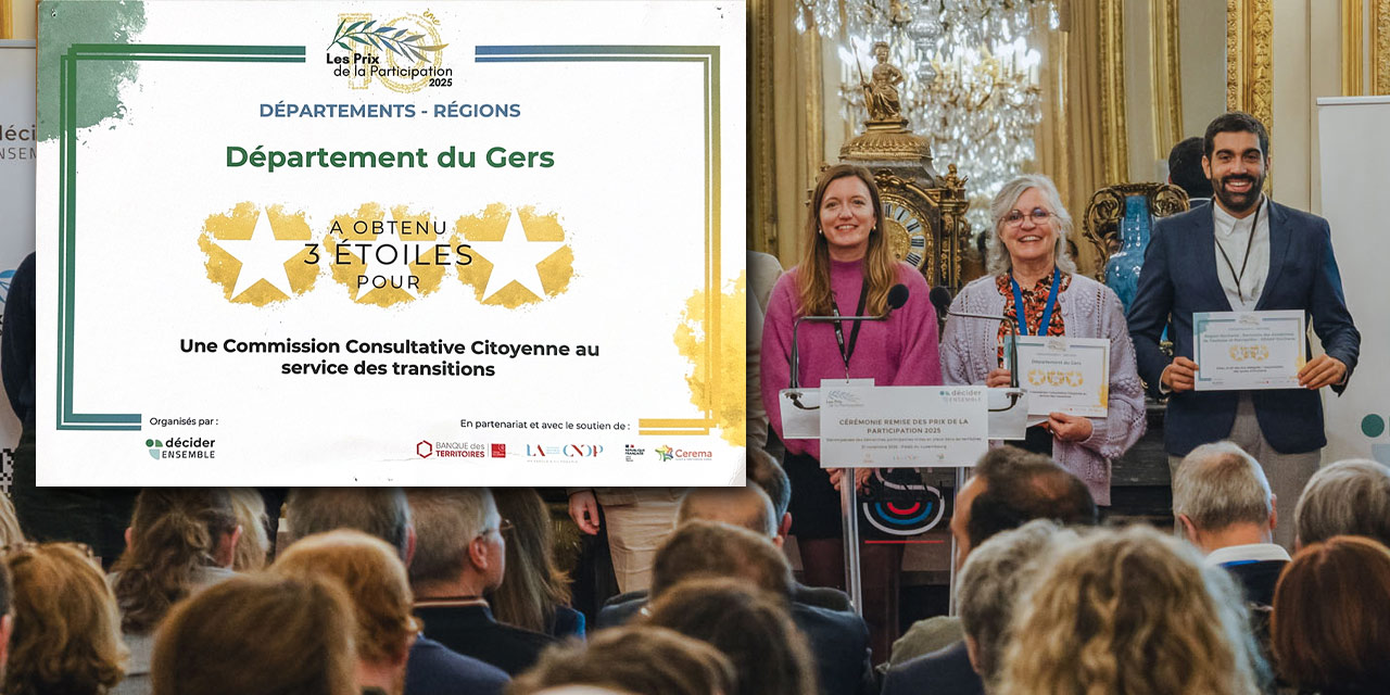 Image d'illustration pour : Participation citoyenne : le Gers distingué pour son excellence avec sa Commission Consultative Citoyenne.